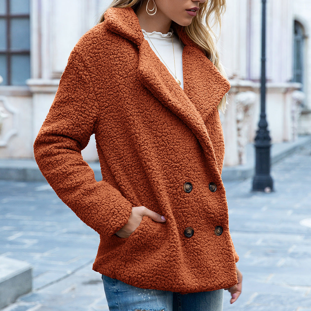 Women’s Loose Lapel Winter Coat