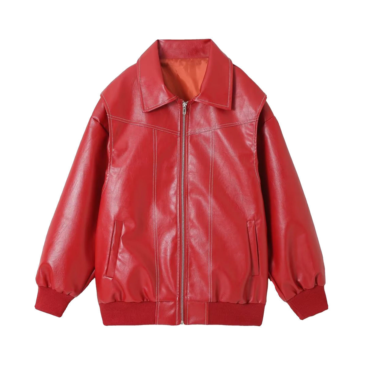 Women's Lapel Zip-up Jacket