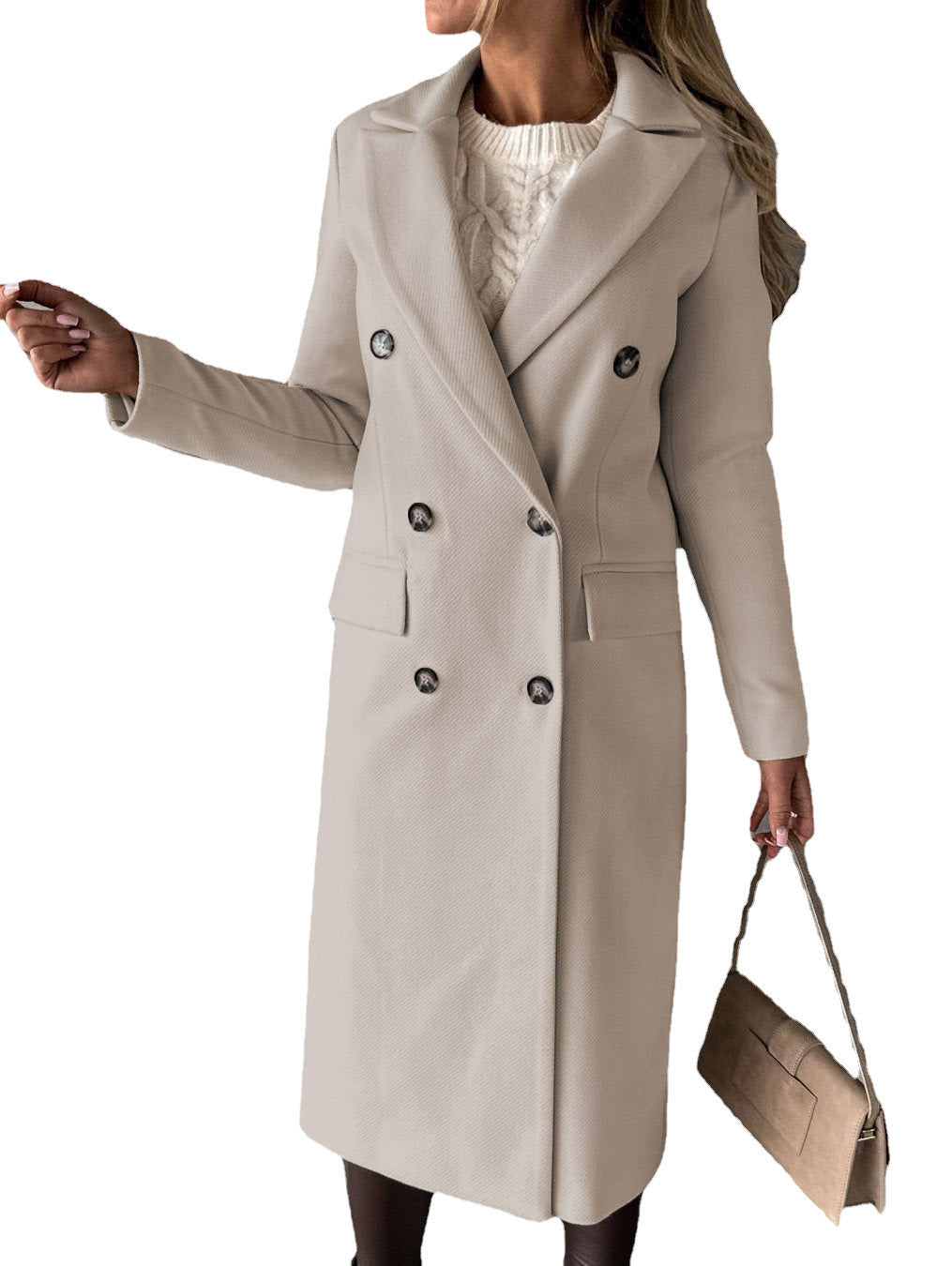 Women’s Long Sleeve Lapel Winter Coat