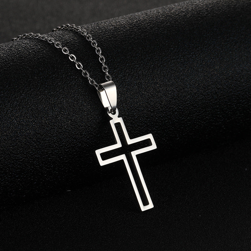 Unisex Stainless Steel Cross Necklace