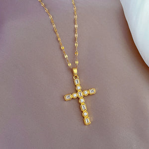 Crucifix Vintage Titanium Steel Necklace