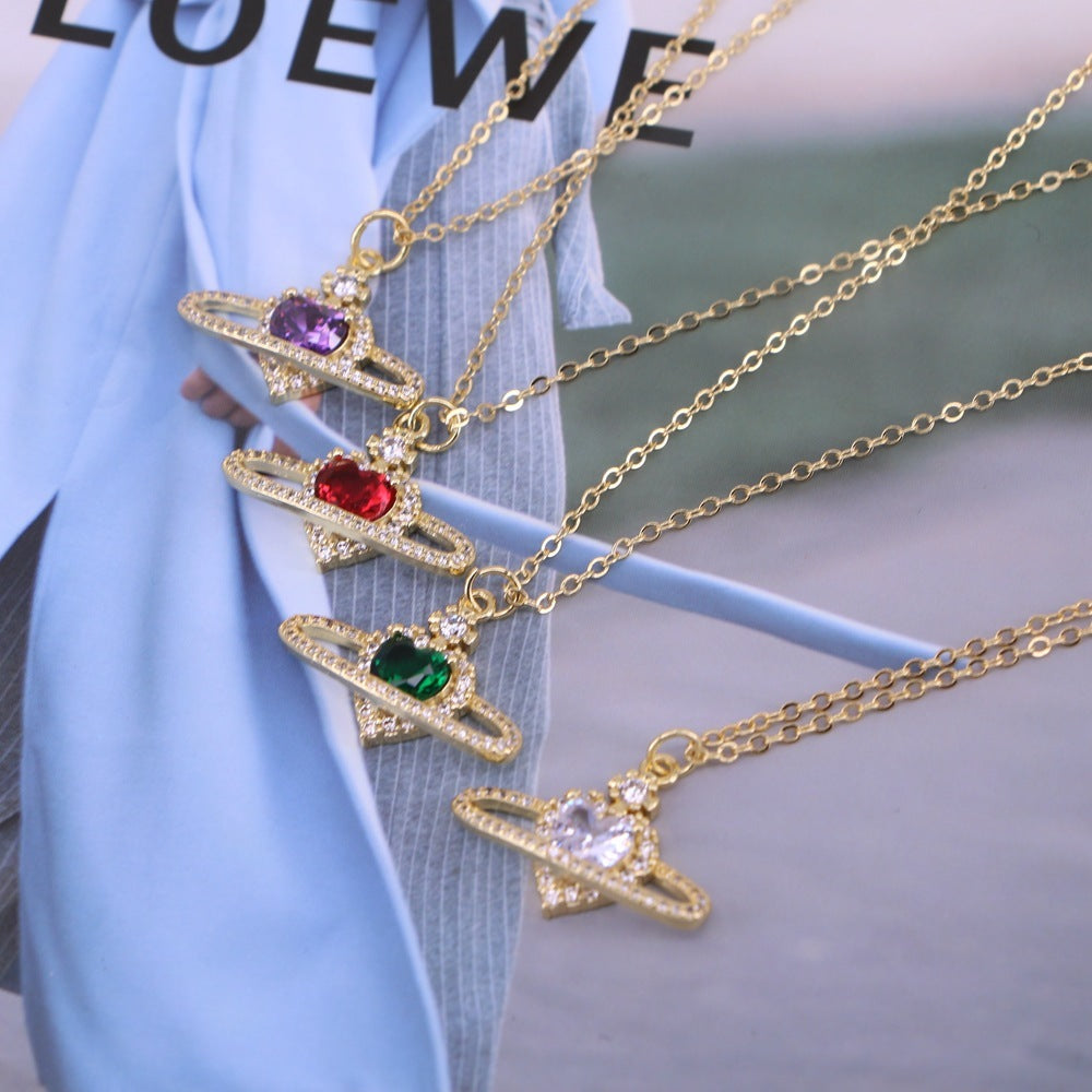 Women's Zircon Love Necklace