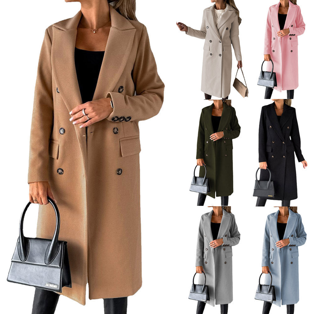 Women’s Long Sleeve Lapel Winter Coat